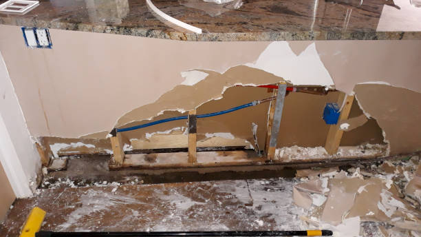 Water damage restoration process in MS